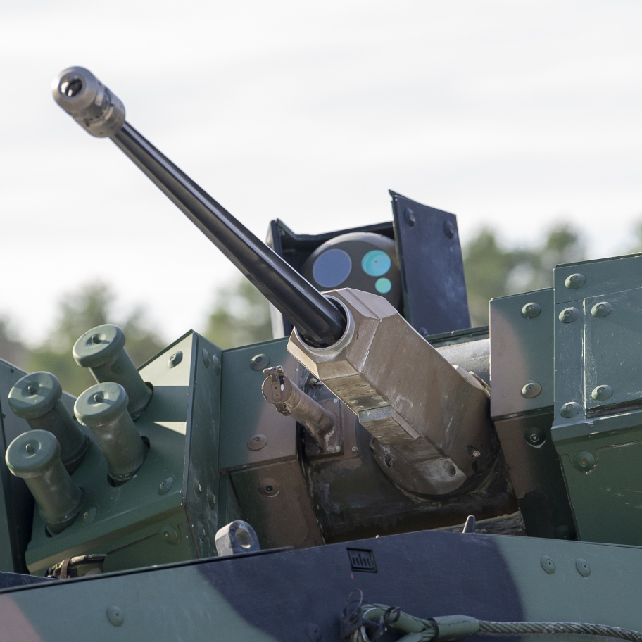 Remote-Controlled 30 mm Turret System on Universal Wheeled Chassis RCTS 30